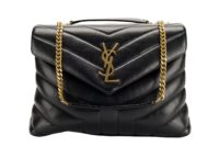 0007. YSL Calf Leather Small Loulou Black Gold Hardware