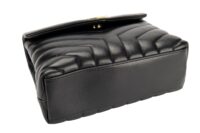 0007. YSL Calf Leather Small Loulou Black Gold Hardware