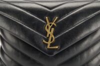 0007. YSL Calf Leather Small Loulou Black Gold Hardware