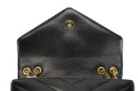 0007. YSL Calf Leather Small Loulou Black Gold Hardware