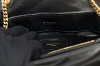0007. YSL Calf Leather Small Loulou Black Gold Hardware