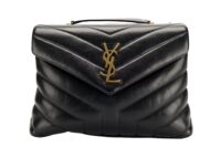 0007. YSL Calf Leather Small Loulou Black Gold Hardware