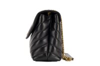 0007. YSL Calf Leather Small Loulou Black Gold Hardware