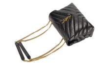 0007. YSL Calf Leather Small Loulou Black Gold Hardware