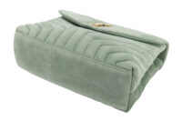 0008. YSL Suede Medium Loulou Sage Gold Hardware