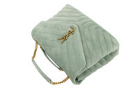 0008. YSL Suede Medium Loulou Sage Gold Hardware