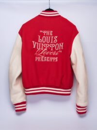0010. Louis Vuitton Mix Varsity Leather Blouson Red:White
