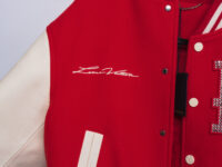 0010. Louis Vuitton Mix Varsity Leather Blouson Red:White