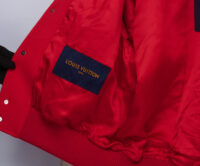 0010. Louis Vuitton Mix Varsity Leather Blouson Red:White