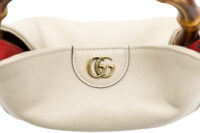 0083. Gucci Diana Small Leather White Shoulder Bag
