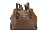 0131. Louis Vuitton Damier Ebene Canvas Hampstead, Gold Hardware