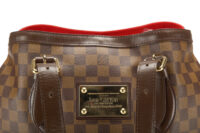 0131. Louis Vuitton Damier Ebene Canvas Hampstead, Gold Hardware