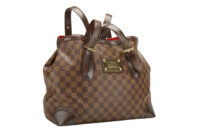 0131. Louis Vuitton Damier Ebene Canvas Hampstead, Gold Hardware