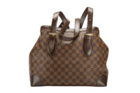 0131. Louis Vuitton Damier Ebene Canvas Hampstead, Gold Hardware