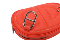 0133. Hermes In the Loop Crossbody, Red, Palladium Hardware