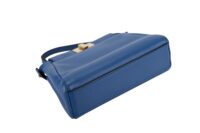 0144. Fendi Navy Blue Peekaboo Mini Bag, Gold Hardware10