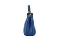 0144. Fendi Navy Blue Peekaboo Mini Bag, Gold Hardware5