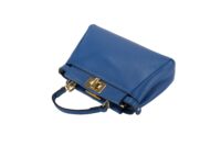 0144. Fendi Navy Blue Peekaboo Mini Bag, Gold Hardware6