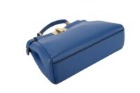 0144. Fendi Navy Blue Peekaboo Mini Bag, Gold Hardware8