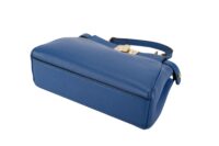 0144. Fendi Navy Blue Peekaboo Mini Bag, Gold Hardware9