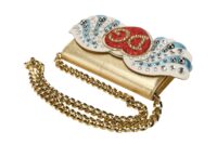 0150. Dolce & Gabbana Angel Embellished, Gold Leather, Wallet bag, Gold Hardware6