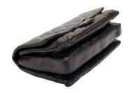 0153. Chanel Quilted Single Flap, Black Lambskin Leather, Silver Hardware10
