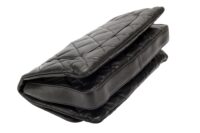 0153. Chanel Quilted Single Flap, Black Lambskin Leather, Silver Hardware13