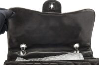 0153. Chanel Quilted Single Flap, Black Lambskin Leather, Silver Hardware17
