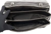 0153. Chanel Quilted Single Flap, Black Lambskin Leather, Silver Hardware19