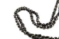 0153. Chanel Quilted Single Flap, Black Lambskin Leather, Silver Hardware7