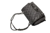 0153. Chanel Quilted Single Flap, Black Lambskin Leather, Silver Hardware8