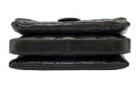 0153. Chanel Quilted Single Flap, Black Lambskin Leather, Silver Hardware9