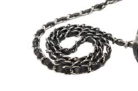 0155. Chanel Black Quilted Tweed:Leather Patchwork, Silver Hardware9