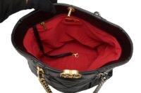 0156. Chanel 19 Tote, Black Lambskin Leather, Gold and Silver Hardware15