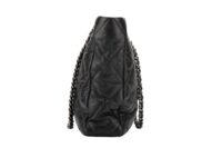 0156. Chanel 19 Tote, Black Lambskin Leather, Gold and Silver Hardware5
