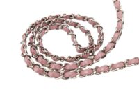 0158. Chanel Double Stitch Single Flap Chevron, Pink Lambskin Leather, Silver Hardware14