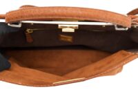 0167. Fendi, Cinnamon Brown Python Peekaboo, Top Handle, Gold Hardware14