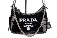 101. Prada Prada Re-Edition 2005, Black Sequn, Silver Hardware1