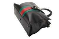 108. Gucci Dionysus Web Stripe, Black Leather, Silver Hardware10