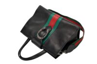 108. Gucci Dionysus Web Stripe, Black Leather, Silver Hardware20