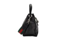 108. Gucci Dionysus Web Stripe, Black Leather, Silver Hardware3