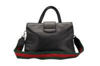 108. Gucci Dionysus Web Stripe, Black Leather, Silver Hardware4