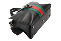 108. Gucci Dionysus Web Stripe, Black Leather, Silver Hardware9