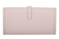110. Hermes Jige Leather Clutch, Pale Pink3