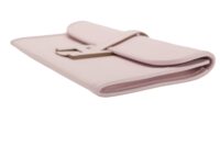 110. Hermes Jige Leather Clutch, Pale Pink7