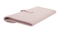 110. Hermes Jige Leather Clutch, Pale Pink8