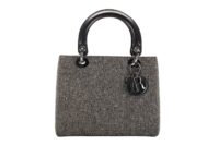 111. Lady Dior Medium, Grey Tweed, Silver Hardware1