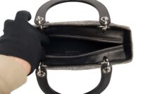 111. Lady Dior Medium, Grey Tweed, Silver Hardware14