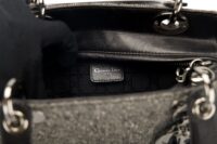 111. Lady Dior Medium, Grey Tweed, Silver Hardware15