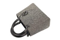 111. Lady Dior Medium, Grey Tweed, Silver Hardware6